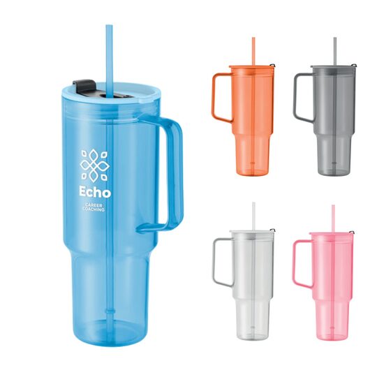 Liela ūdens krūze ar salmiņu 1200 ml